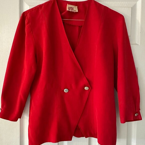 Red Blazer - perfect for Valentine's Day!  Size M - Picture 1 of 5